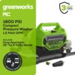 Greenworks 1800 PSI 1.2-GPM Cold Water Electric Pressure Washer with 2 Spray Tips