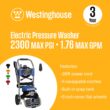 Westinghouse WPX2300e 2300 PSI 1.76-GPM Cold Water Electric Pressure Washer with 5 Spray Tips
