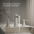 KOHLER Riff Vibrant Brushed Nickel Widespread 2-handle WaterSense Low-arc Residential Handle Bathroom Sink Faucet