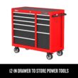 CRAFTSMAN 2000 Series 41-Inches W x 37.5-Inches H 10 -Drawer Steel Rolling Tool Cabinet ( Red ) CRAFTSMAN 2000 Series 41-Inches W x 37.5-Inches H 10 -Drawer Steel Rolling Tool Cabinet ( Red )