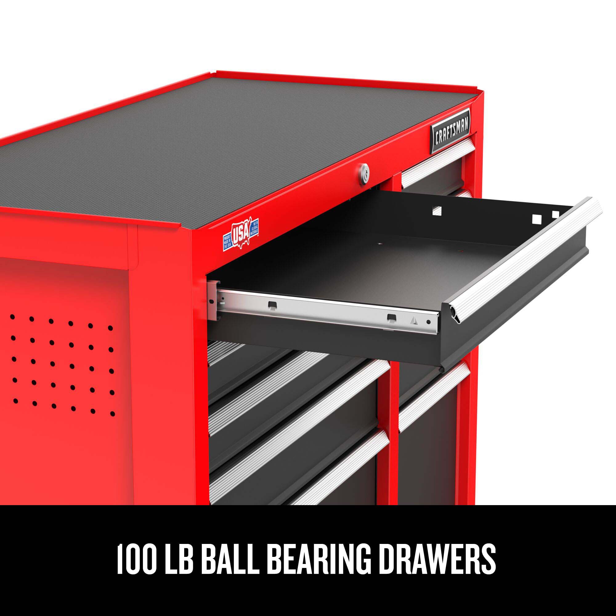 CRAFTSMAN 2000 Series 41-Inches W x 37.5-Inches H 10 -Drawer Steel Rolling Tool Cabinet ( Red ) CRAFTSMAN 2000 Series 41-Inches W x 37.5-Inches H 10 -Drawer Steel Rolling Tool Cabinet ( Red )