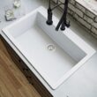 Karran Drop-in 33-Inches x 22-Inches Quartz Single bowl 1-Hole Kitchen Sink