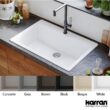 Karran Drop-in 33-Inches x 22-Inches Quartz Single bowl 1-Hole Kitchen Sink