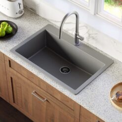 Karran Drop-in 33-Inches x 22-Inches Quartz Single bowl 1-Hole Kitchen Sink