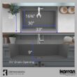 Karran Drop-in 33-Inches x 22-Inches Quartz Single bowl 1-Hole Kitchen Sink