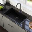 Karran Drop-in 33.0-Inches x 22.0-Inches Quartz Single bowl 1-Hole Kitchen Sink