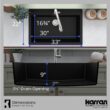 Karran Drop-in 33.0-Inches x 22.0-Inches Quartz Single bowl 1-Hole Kitchen Sink