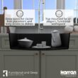 Karran Drop-in 33.0-Inches x 22.0-Inches Quartz Single bowl 1-Hole Kitchen Sink