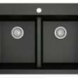 Karran Drop-in 33.0-Inches x 22.0-Inches Quartz Double equal bowl 1-Hole Kitchen Sink