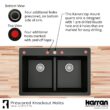 Karran Drop-in 33.0-Inches x 22.0-Inches Quartz Double equal bowl 1-Hole Kitchen Sink