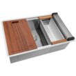Ruvati Roma Undermount 30-Inches x 19-Inches Stainless steel Single bowl 16 -Gauge Workstation Kitchen Sink