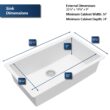 Karran Undermount 32.25-Inches x 19.25-Inches Quartz Single bowl Kitchen Sink