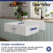 DeerValley Feast Farmhouse apron front 33-Inches x 20-Inches Porcelain Single bowl Kitchen Sink