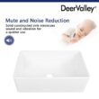 DeerValley Feast Farmhouse apron front 33-Inches x 20-Inches Porcelain Single bowl Kitchen Sink