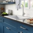 Karran Drop-in 33-Inches x 22-Inches Quartz Double equal bowl 1-Hole Kitchen Sink