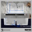 Karran Drop-in 33-Inches x 22-Inches Quartz Double equal bowl 1-Hole Kitchen Sink