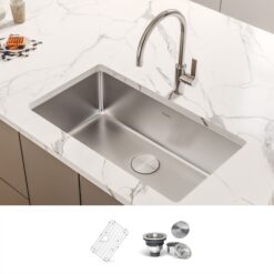 Ruvati Modena Undermount 31-Inches x 18-Inches Stainless steel Single bowl 16 -Gauge Kitchen Sink
