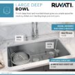 Ruvati Modena Undermount 31-Inches x 18-Inches Stainless steel Single bowl 16 -Gauge Kitchen Sink Ruvati Modena Undermount 31-Inches x 18-Inches Stainless steel Single bowl 16 -Gauge Kitchen Sink