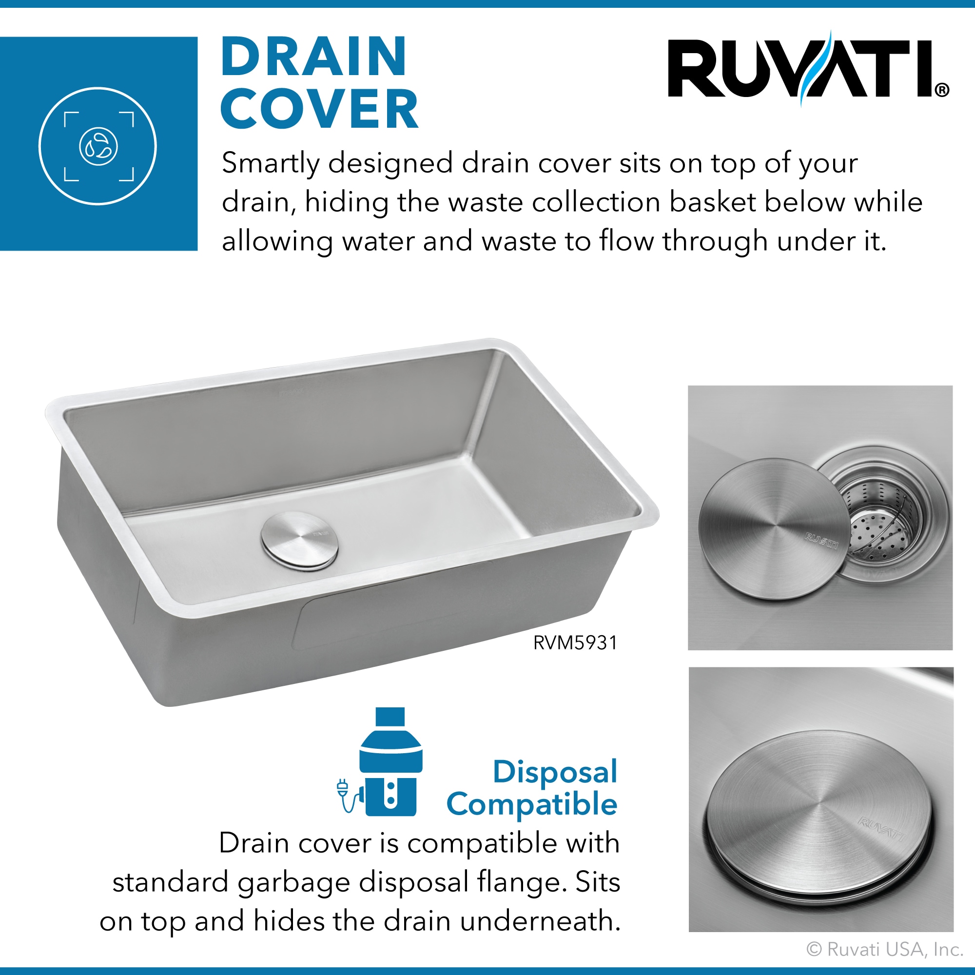 Ruvati Modena Undermount 31-Inches x 18-Inches Stainless steel Single bowl 16 -Gauge Kitchen Sink Ruvati Modena Undermount 31-Inches x 18-Inches Stainless steel Single bowl 16 -Gauge Kitchen Sink