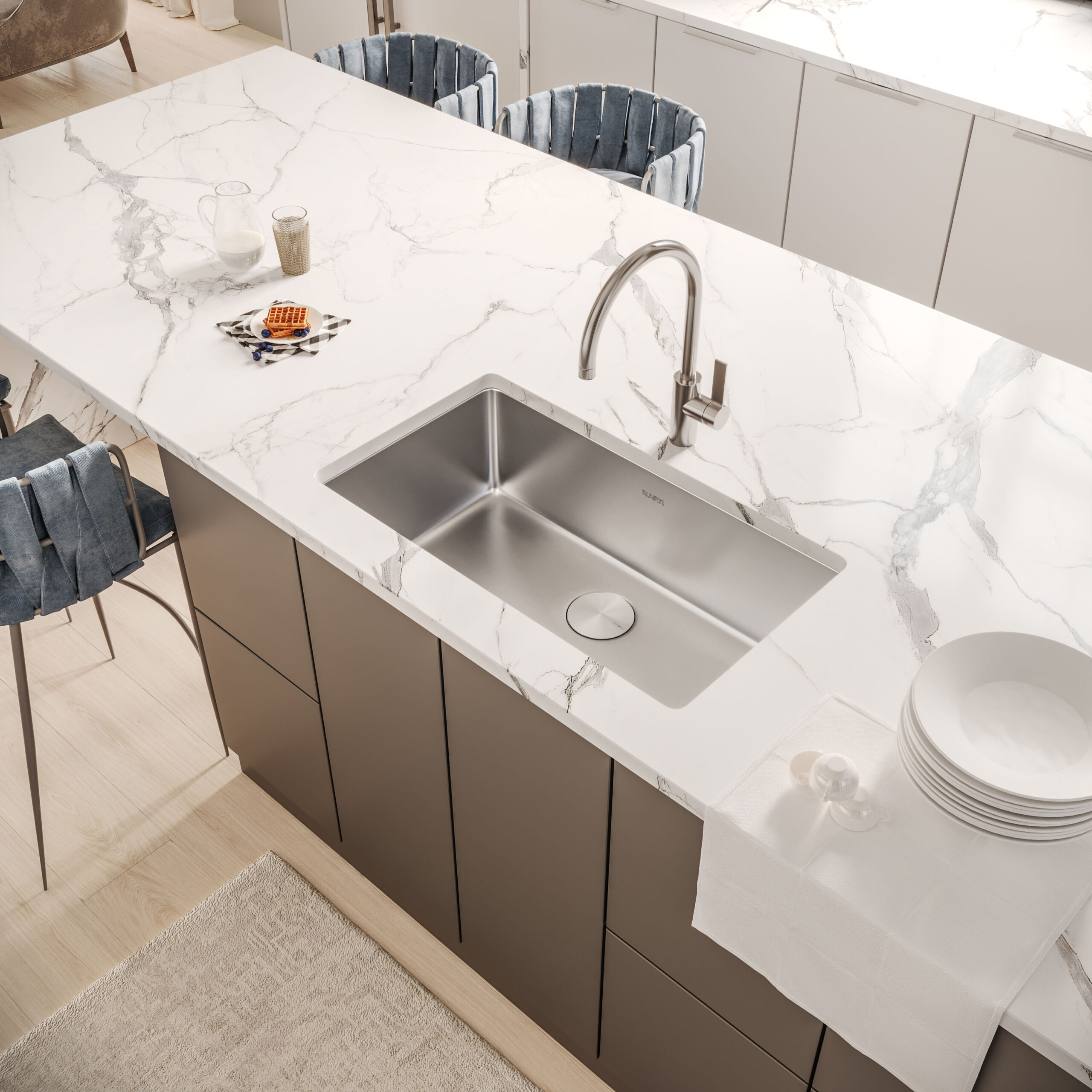 Ruvati Modena Undermount 31-Inches x 18-Inches Stainless steel Single bowl 16 -Gauge Kitchen Sink Ruvati Modena Undermount 31-Inches x 18-Inches Stainless steel Single bowl 16 -Gauge Kitchen Sink