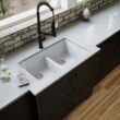Karran Undermount 32-Inches x 19.5-Inches Quartz Double equal bowl Kitchen Sink