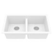 Karran Undermount 32-Inches x 19.5-Inches Quartz Double equal bowl Kitchen Sink