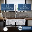 Karran Undermount 32-Inches x 19.5-Inches Quartz Double equal bowl Kitchen Sink