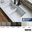 Karran Undermount 32-Inches x 19.5-Inches Quartz Double equal bowl Kitchen Sink