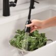 Moen Edwyn Matte Black Single Handle Deck-mount Pull-down Kitchen Faucet with Sprayer ( Deck Plate Included ) (Soap Dispenser Included)
