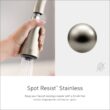 Moen Edwyn Spot Resist Stainless Single Handle Deck-mount Pull-down Kitchen Faucet with Sprayer ( Deck Plate Included ) (Soap Dispenser Included)