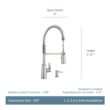 Moen Edwyn Spot Resist Stainless Single Handle Deck-mount Pull-down Kitchen Faucet with Sprayer ( Deck Plate Included ) (Soap Dispenser Included)