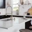 Moen Edwyn Spot Resist Stainless Single Handle Deck-mount Pull-down Kitchen Faucet with Sprayer ( Deck Plate Included ) (Soap Dispenser Included)