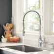 Moen Edwyn Chrome Single Handle Deck-mount Pull-down Kitchen Faucet with Sprayer ( Deck Plate Included ) (Soap Dispenser Included)