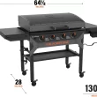 Blackstone Iron Forged 4 Burner Liquid Propane Outdoor Griddle with Hood Black