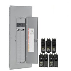 Square D Homeline 200 -Amp 40 -Spaces 80 -Circuit Indoor Main breaker Plug-On Neutral Load Center (Value Pack)