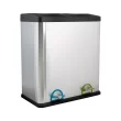 Organize It All 15.8-Gallon Silver Steel Indoor Kitchen Hinged Lid Trash Can