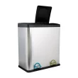 Organize It All 15.8-Gallon Silver Steel Indoor Kitchen Hinged Lid Trash Can