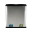 Organize It All 15.8-Gallon Silver Steel Indoor Kitchen Hinged Lid Trash Can