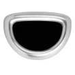 Simplehuman Semi-Round Open Top Can, 60-Liter Brushed Stainless Steel Indoor/Outdoor Kitchen Lidless Trash Can