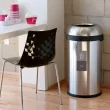 Simplehuman Bullet Open Top Can, 60-Liter Brushed Stainless Steel Indoor/Outdoor Kitchen Lidless Trash Can