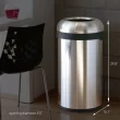 Simplehuman Bullet Open Top Can, 60-Liter Brushed Stainless Steel Indoor/Outdoor Kitchen Lidless Trash Can