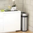 Simplehuman Slim Open Top Can, 13-Gallon Brushed Stainless Steel Commercial Indoor Kitchen Lidless Trash Can