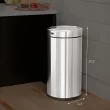 Simplehuman Swing Top Can, 55-Liter Brushed Steel Commercial Indoor Kitchen Swing/Push Lid Trash Can