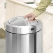 Simplehuman Swing Top Can, 55-Liter Brushed Steel Commercial Indoor Kitchen Swing/Push Lid Trash Can