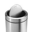 Simplehuman Swing Top Can, 55-Liter Brushed Steel Commercial Indoor Kitchen Swing/Push Lid Trash Can
