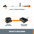 WORX Power Share 40-volt 13-in Straight Shaft Battery String Trimmer 2 Ah (Battery and Charger Included)