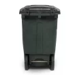 Toter 48-Gallon Greenstone Plastic Wheeled Indoor/Outdoor Hinged Lid Trash Can