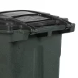 Toter 48-Gallon Greenstone Plastic Wheeled Indoor/Outdoor Hinged Lid Trash Can