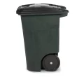 Toter 48-Gallon Greenstone Plastic Wheeled Indoor/Outdoor Hinged Lid Trash Can