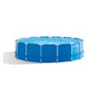 Intex 15-Feet x 15-Feet x 48-Inches Metal frame Round Above-Ground Pool with Filter Pump, Ground Cloth, Pool Cover, Ladder